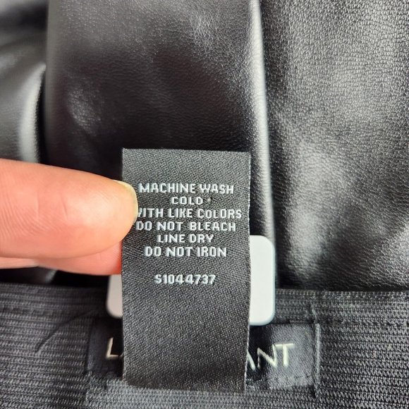 Lane Bryant Skirt Womens 22 Black Faux Leather A Line Plus Size Flare Cocktail - Picture 10 of 10